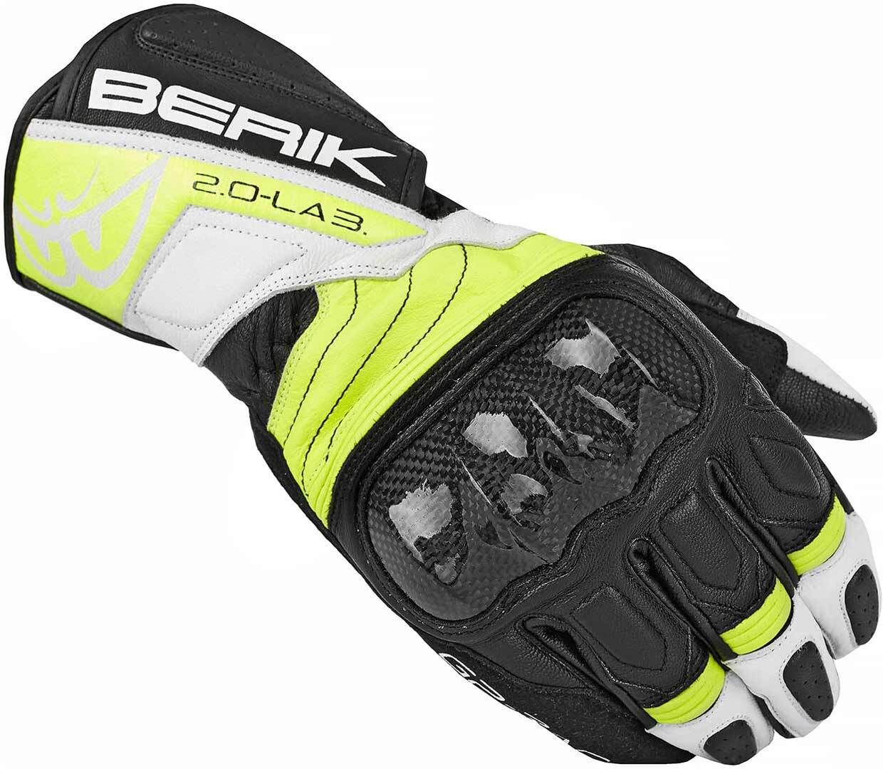 Berik Zoldar Motorcycle Gloves Motorsykkel Hansker XS Svart Gul