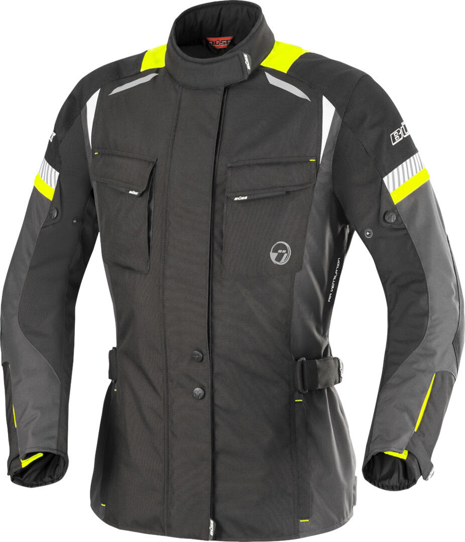 Büse Breno Ladies motorsykkel tekstil jakke 40 Svart Gul