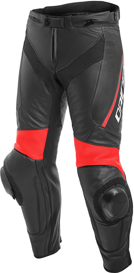 Dainese Delta 3 Motorcycle Leather Pants Motorsykkel skinn bukser 60 Svart Rød