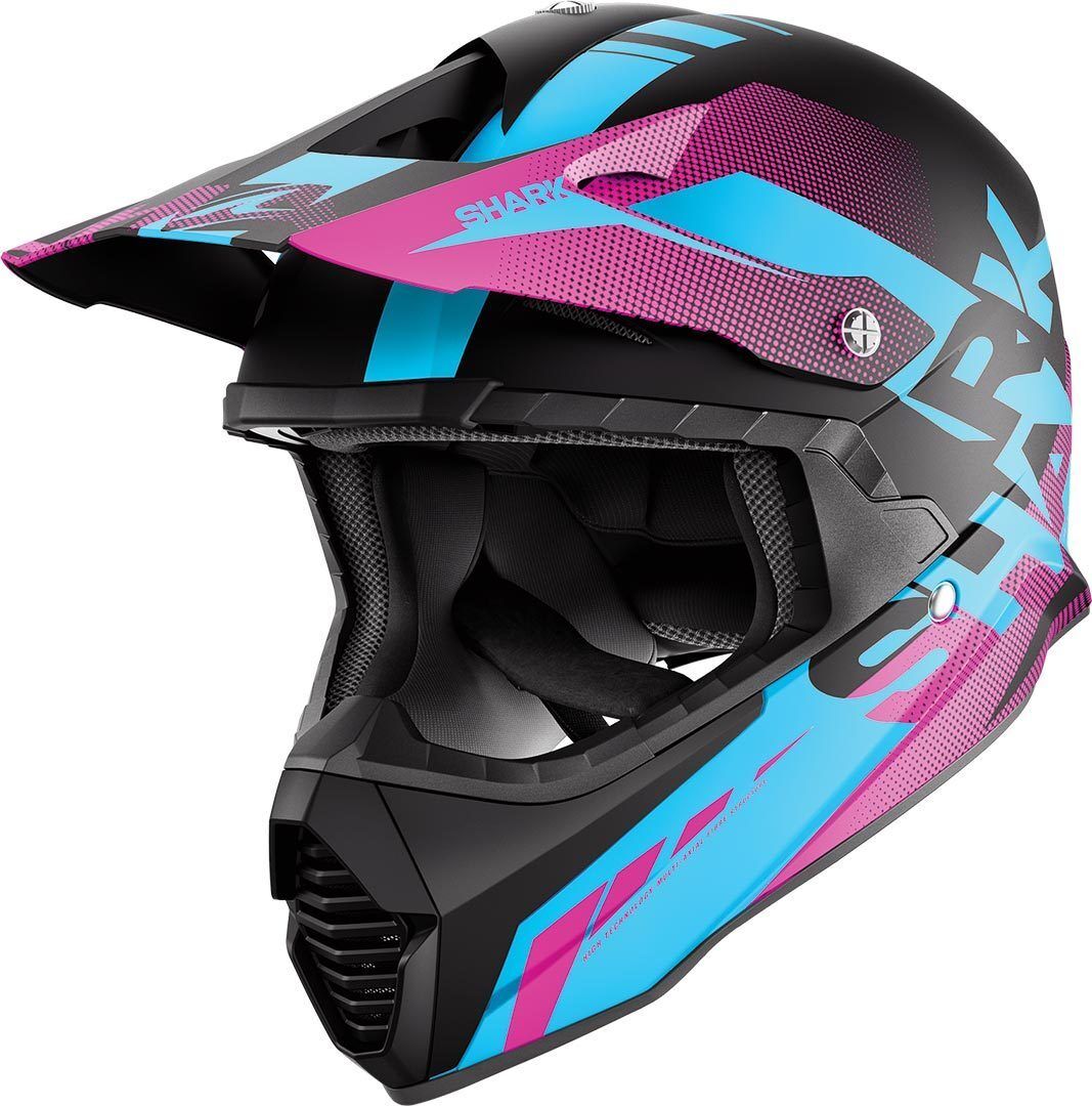 Shark Varial Anger Motocross Helmet Motocross Hjelm XS Svart Lilla