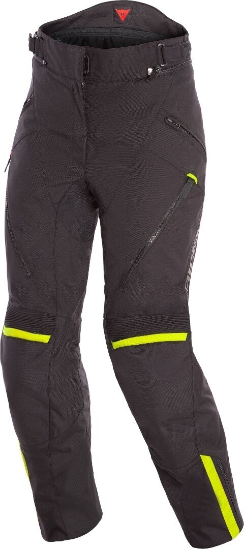 Dainese Tempest 2 D-Dry Ladies motorsykkel tekstil bukser 42 Svart Gul