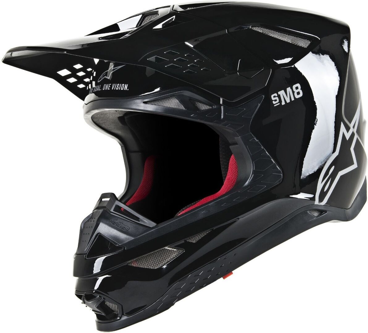 Alpinestars Supertech S-M8 Solid Motocross hjelm XL Svart Hvit