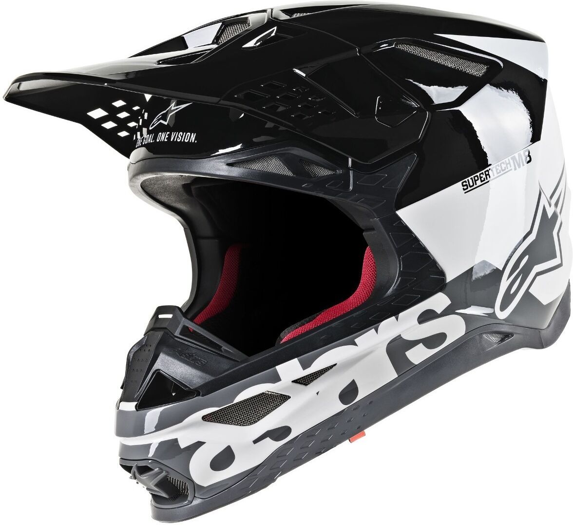 Alpinestars Supertech S-M8 Radium Motocross hjelm L Svart Grå Hvit