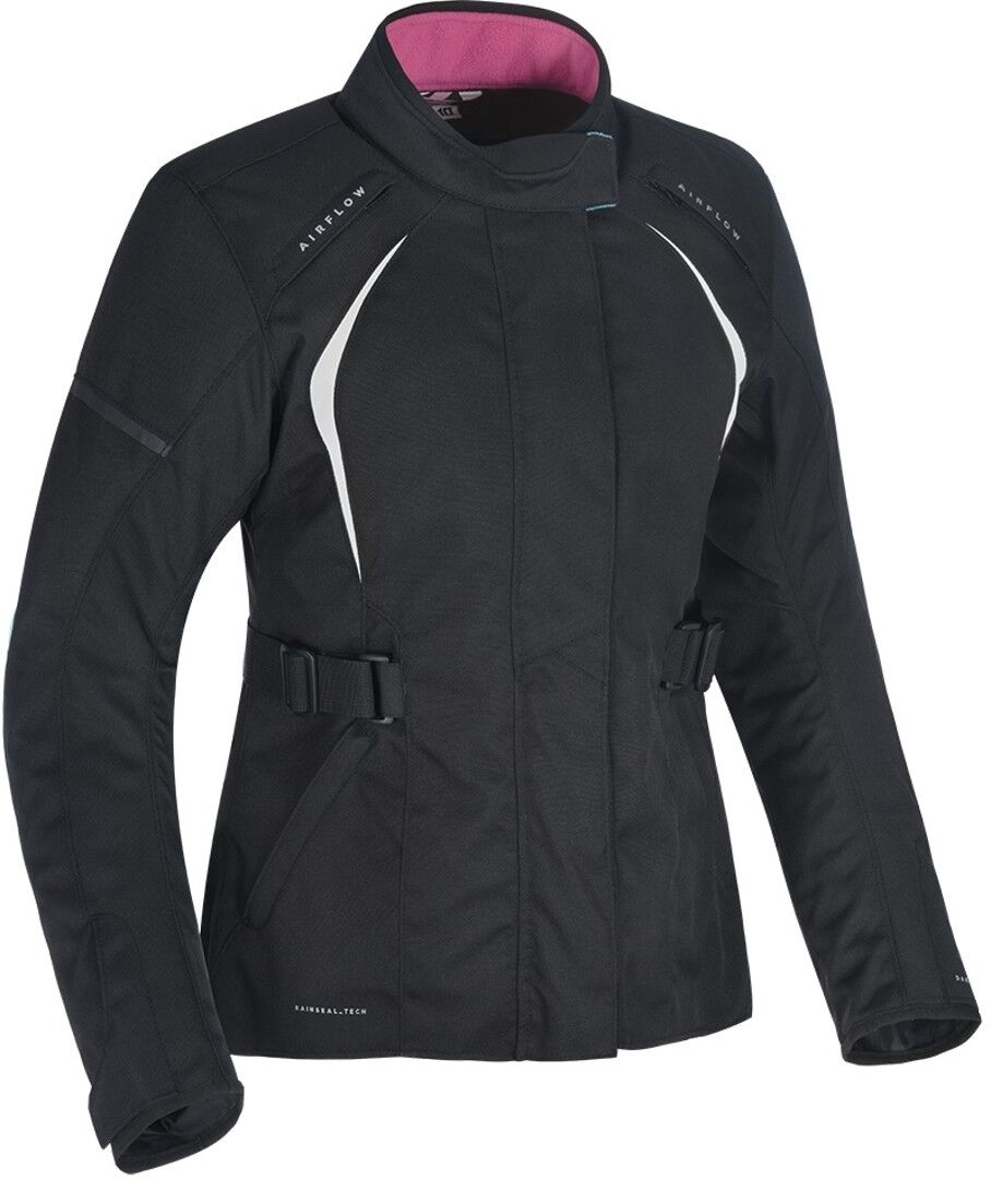 Oxford Dakota 2.0 Ladies motorsykkel tekstil jakke XS Svart Hvit