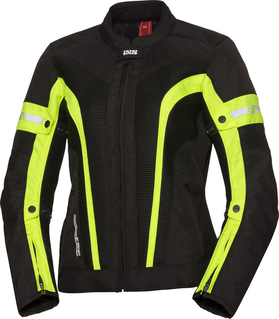 IXS Sport Larissa-Air 2.0 Ladies motorsykkel tekstil jakke S Svart Gul