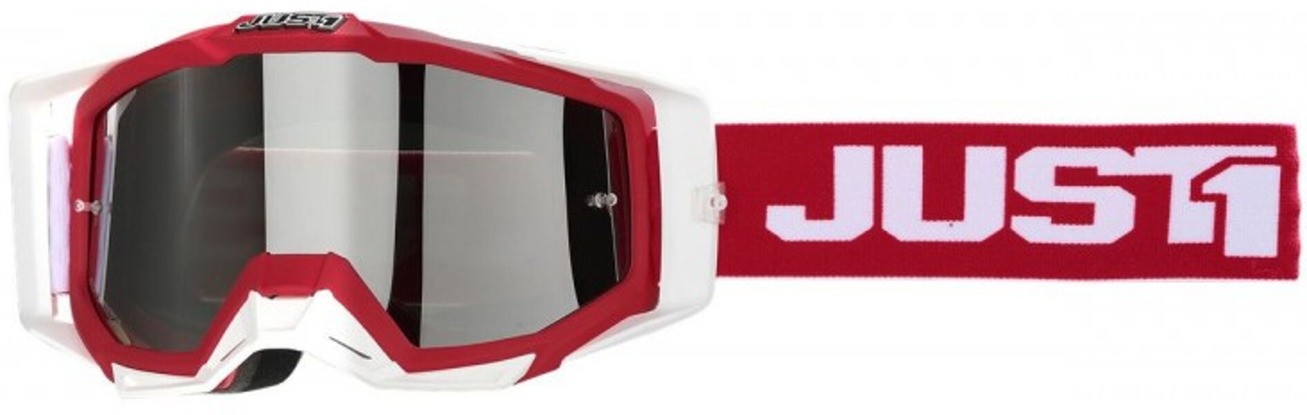 Just1 Iris Track Motocross Briller en størrelse Hvit Rød