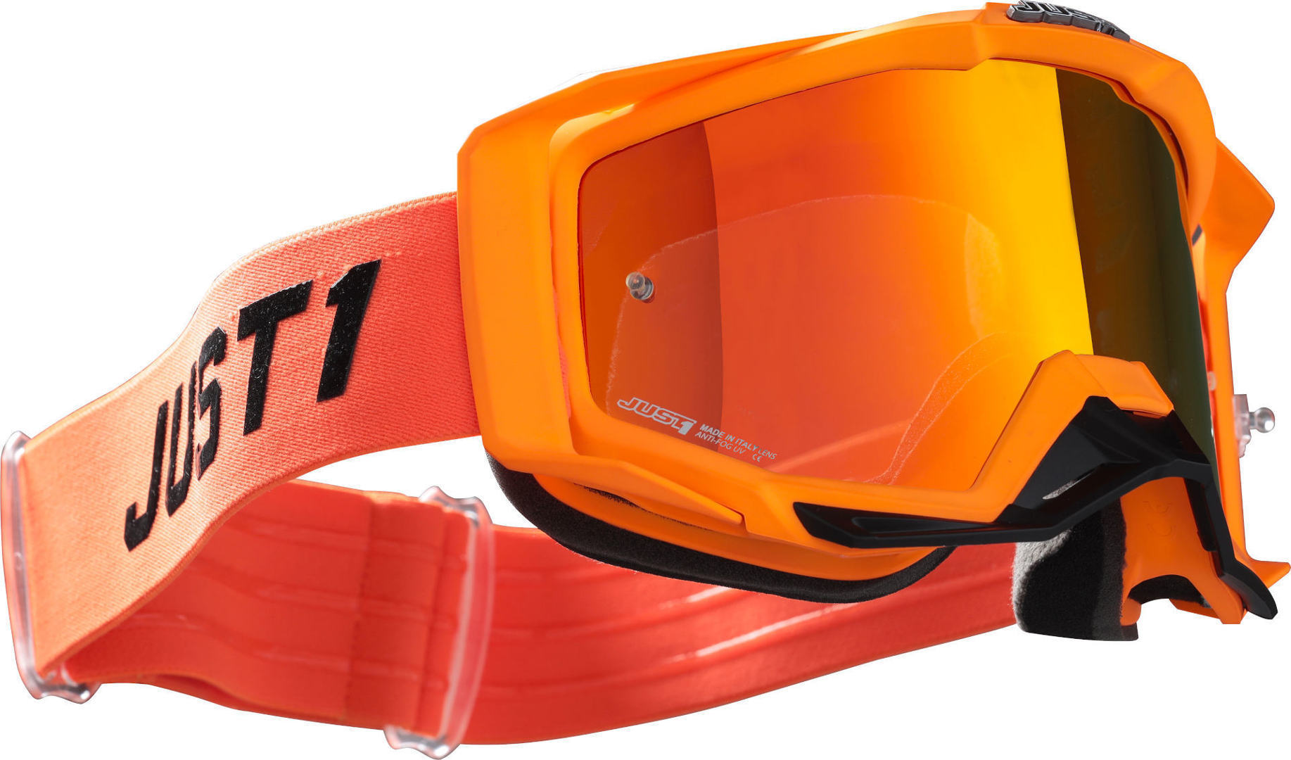 Just1 Iris Pulsar Motocross briller en størrelse Svart Oransje