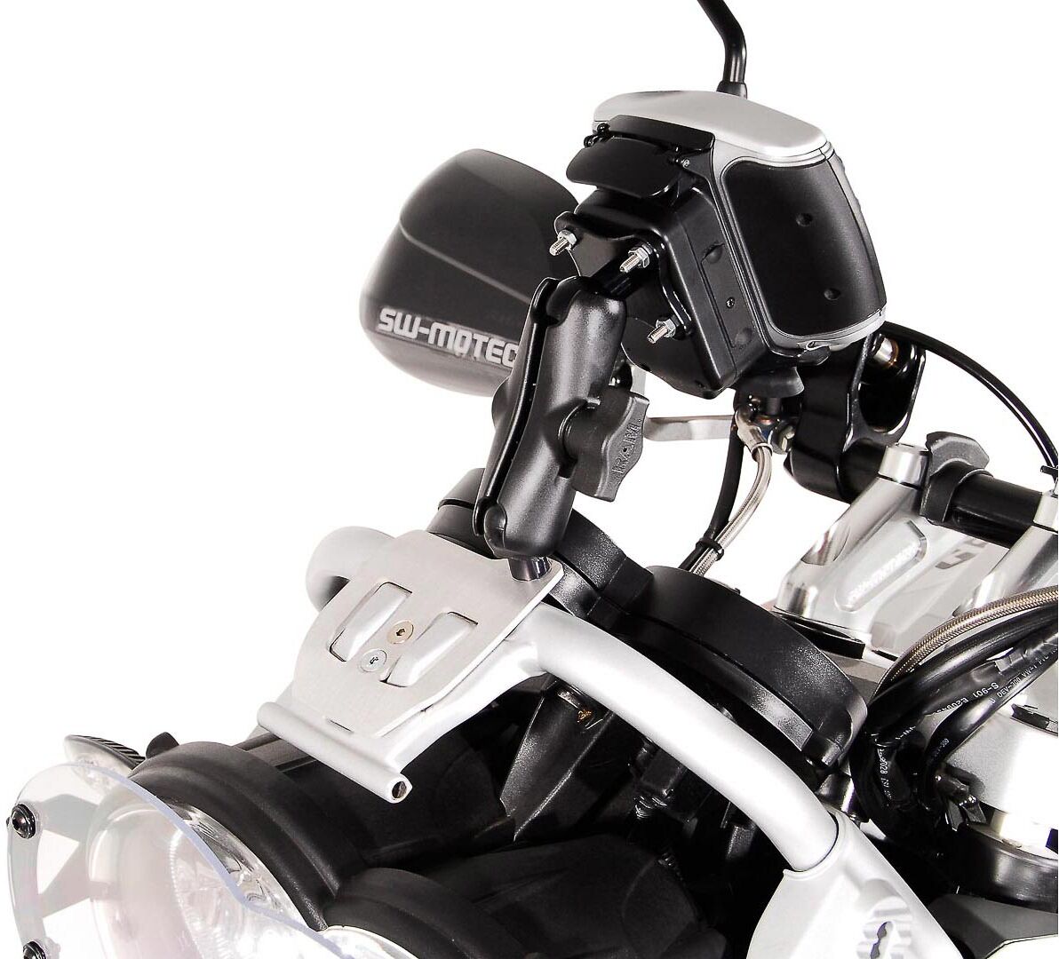 SW-Motech GPS mount for cockpit - svart. BMW R 1200 GS (08-12). en størrelse Svart