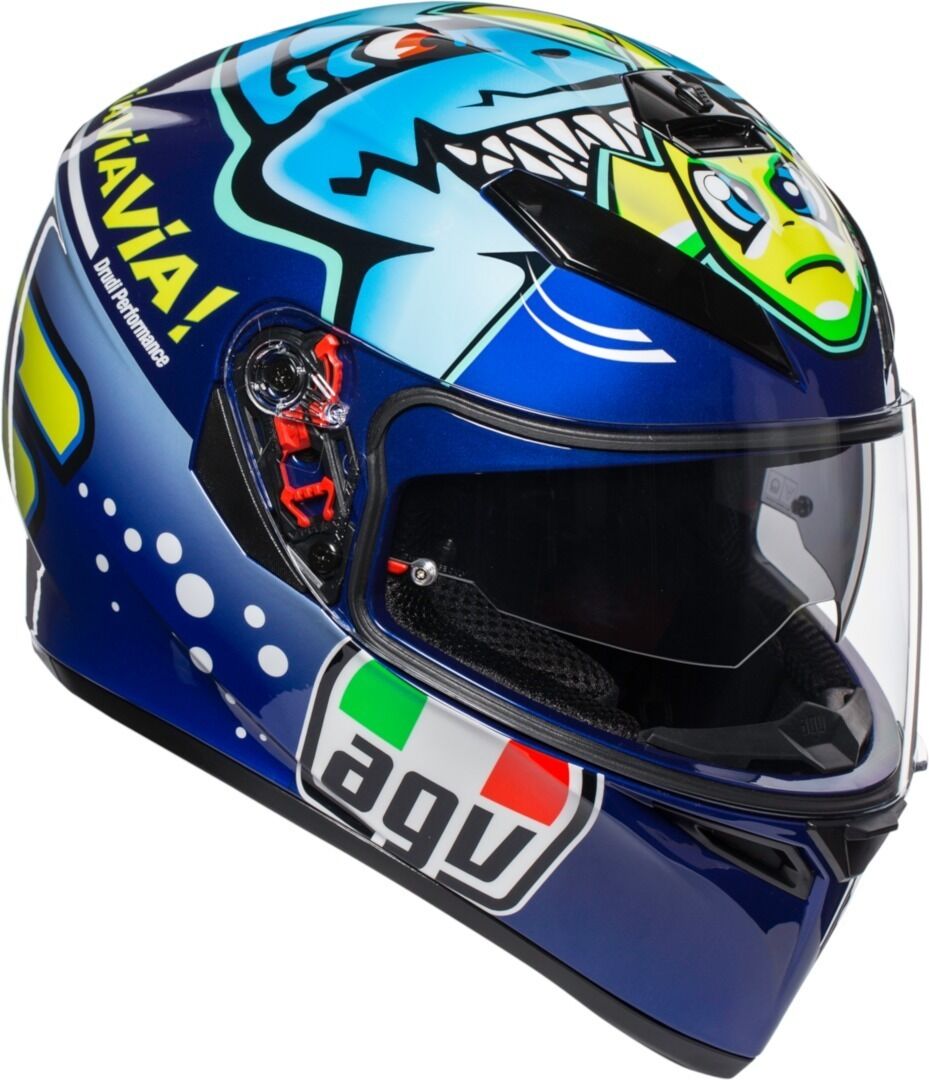 AGV K-3 SV Rossi Misano 2015 Hjelm XS Hvit Blå