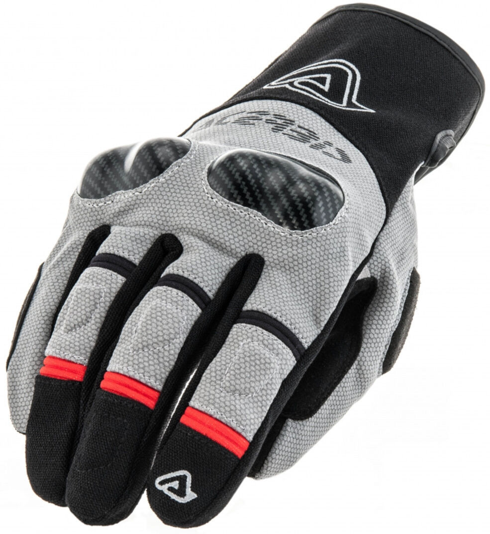 Acerbis Adventure Motorcycle Gloves Motorsykkel Hansker 2XL Svart Grå