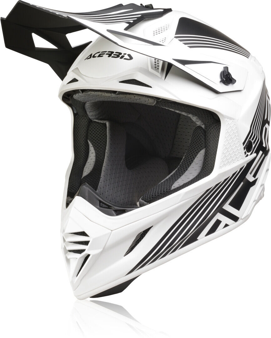 Acerbis X-Track Motocross hjelm XS Svart Hvit