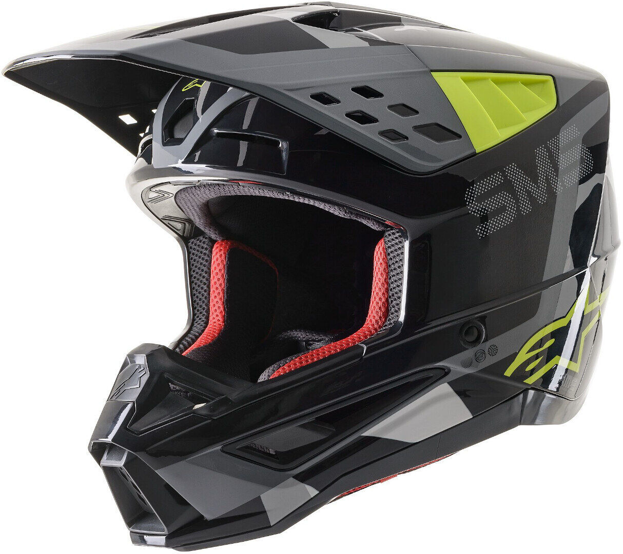 Alpinestars S-M5 Rover Motocross hjelm XS Svart Grå Grønn