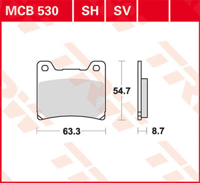 TRW Lucas Bremsekloss MCB530