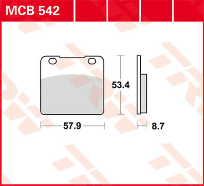 TRW Lucas Bremsekloss MCB542