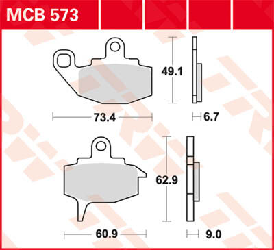 TRW Lucas Bremse fôr MCB573