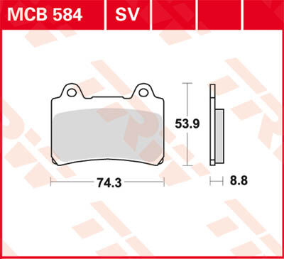 TRW Lucas Bremsekloss MCB584