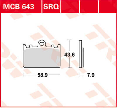 TRW Lucas Bremsekloss MCB643