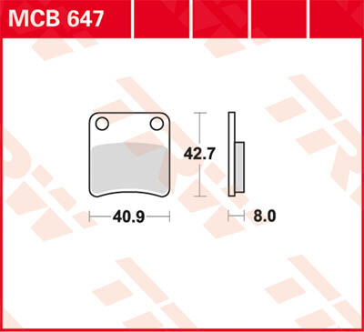 TRW Lucas Bremsekloss MCB647