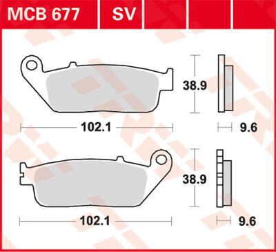 TRW Lucas Bremsekloss MCB677