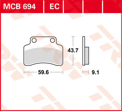 TRW Lucas Bremsekloss MCB694