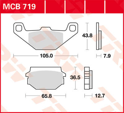 TRW Lucas Bremsekloss MCB719