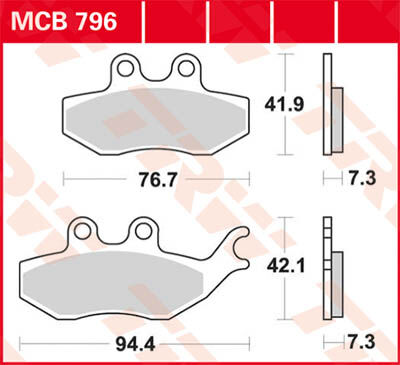 TRW Lucas Bremsekloss MCB796