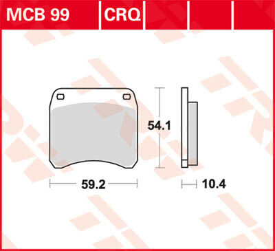 TRW Lucas Bremsekloss MCB99