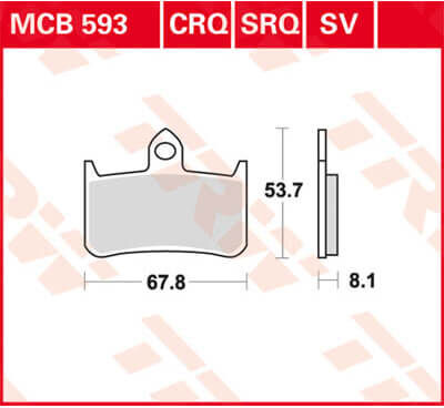 TRW Lucas Sintret fôr MCB593SV