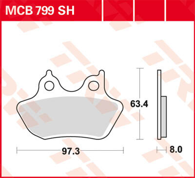 TRW Lucas Sintered fôr MCB799SH