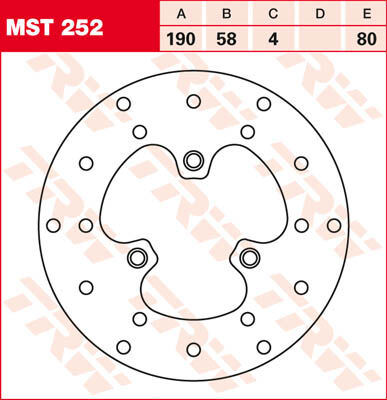 TRW Lucas Bremseskive MST252, stiv