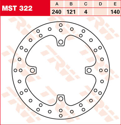 TRW Lucas Bremseskive MST322, stiv