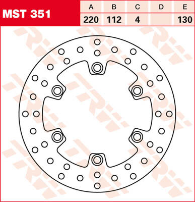 TRW Lucas Bremseskive MST351, stiv