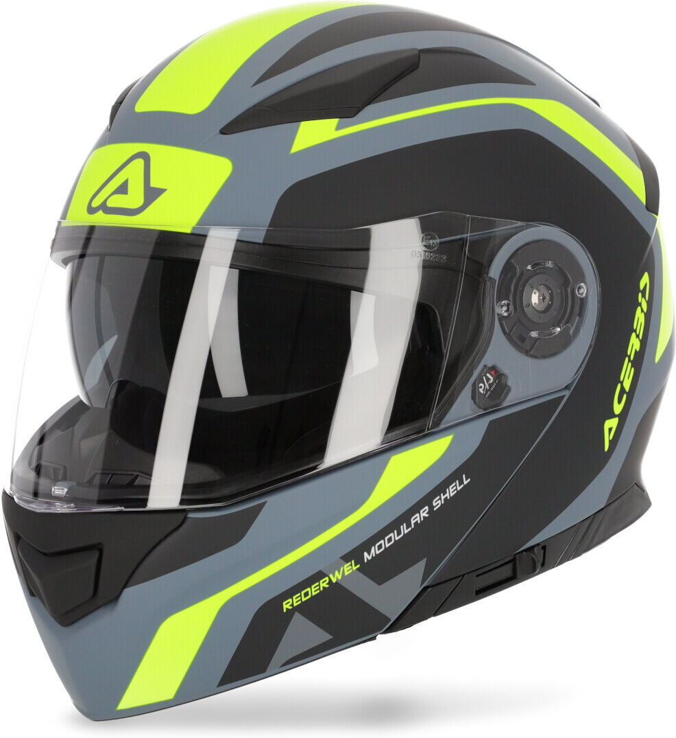 Acerbis Rederwel P/J Graphics Helmet Hjelm XS Grå Gul