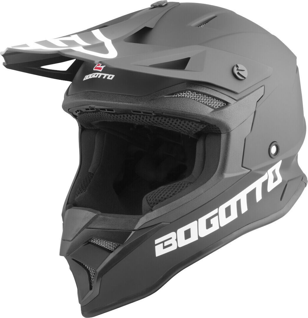 Bogotto V337 Solid Motocross Hjelm M Svart