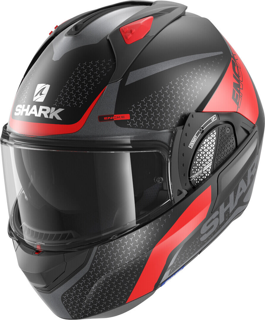 Shark Evo-GT Encke Matt Helmet Hjelm L Svart Rød