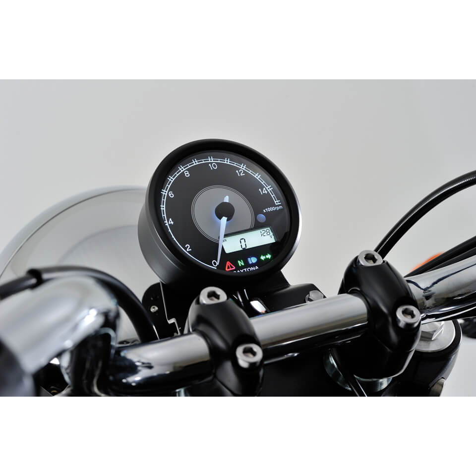 Daytona Corp. Digital turteller med speedometer, maks. 15.000 o/min  Svart