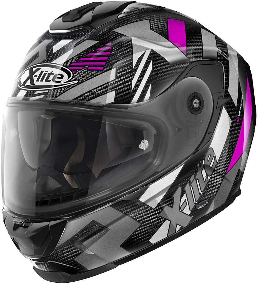 X-Lite X-903 Ultra Carbon Creek N-Com Hjelm L Svart Rosa