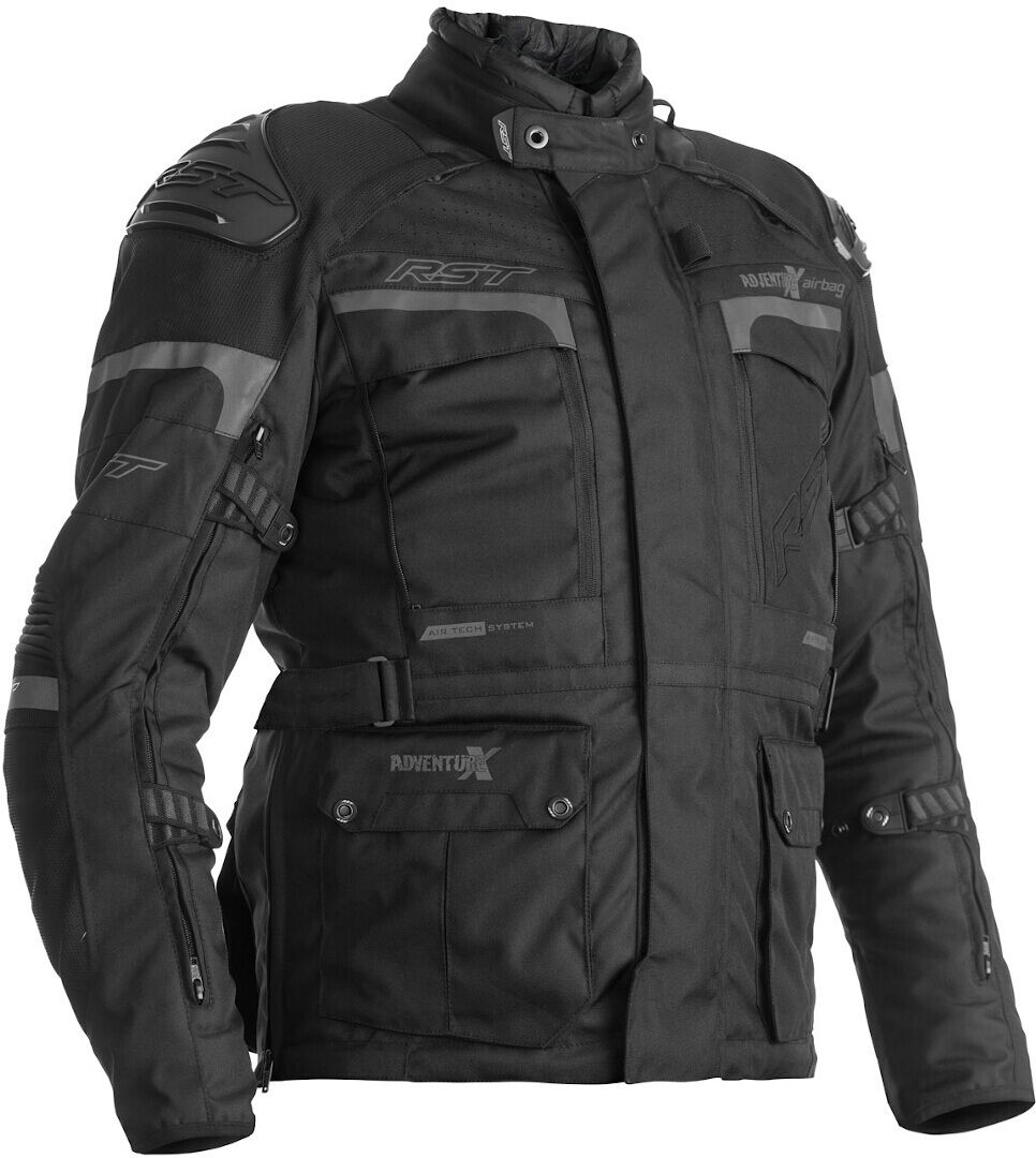 RST Adventure-X Airbag Motorcycle Textile Jacket Airbag Motorsykkel tekstil jakke 4XL Svart