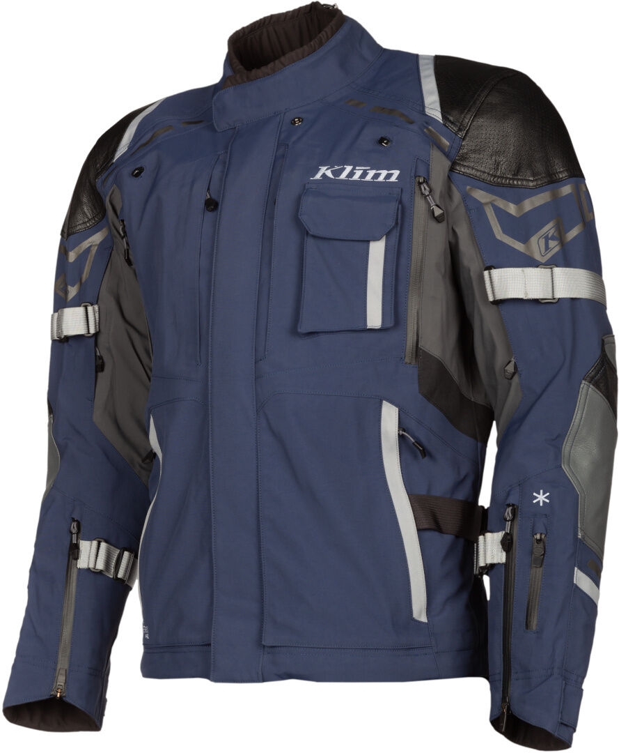 Klim Kodiak Motorsykkel tekstil jakke 4XL 50 Grå Blå