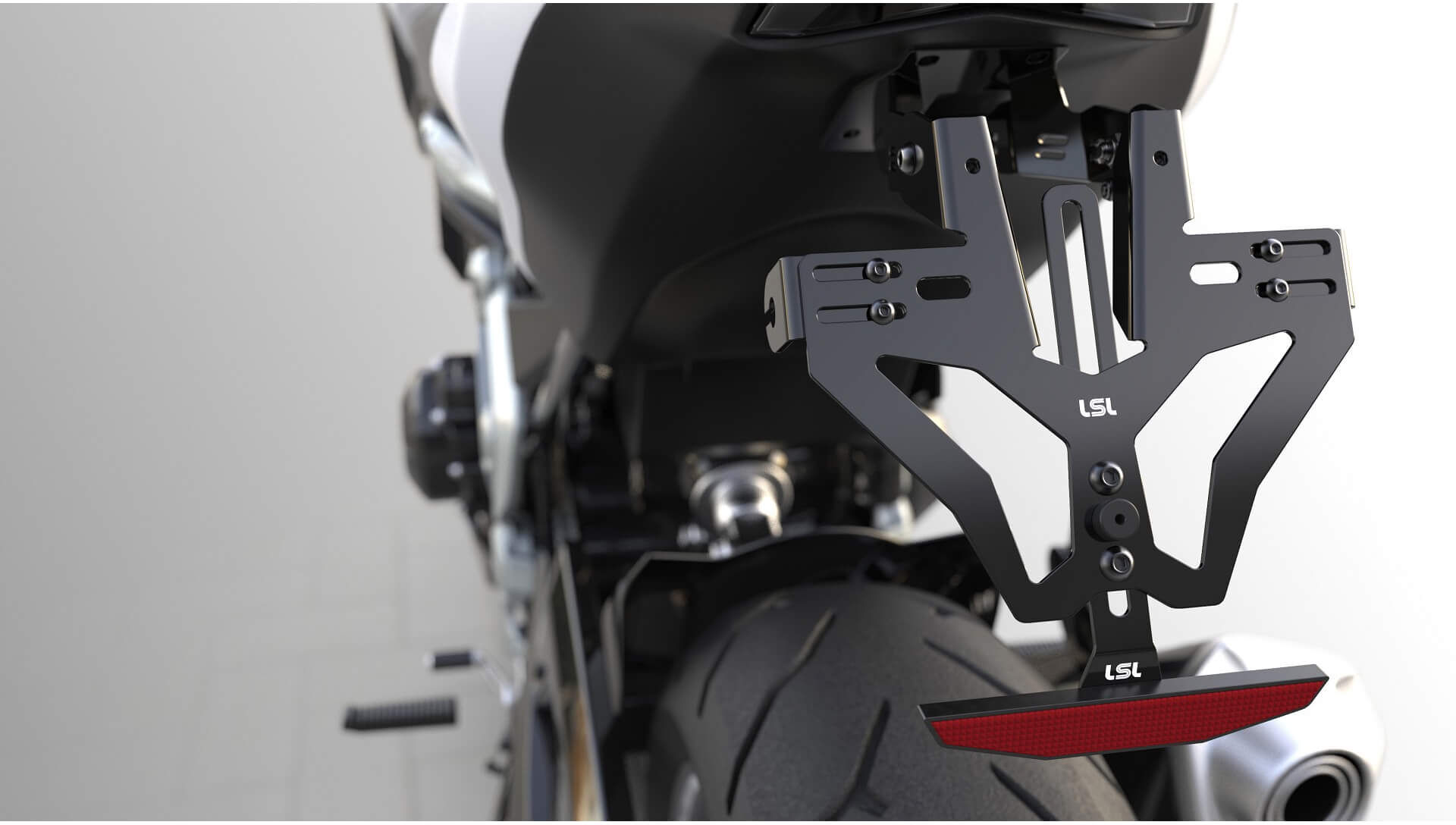 LSL MANTIS-RS for Kawasaki Z 900 / Z H2, uten belysning av nummerskilt  Svart