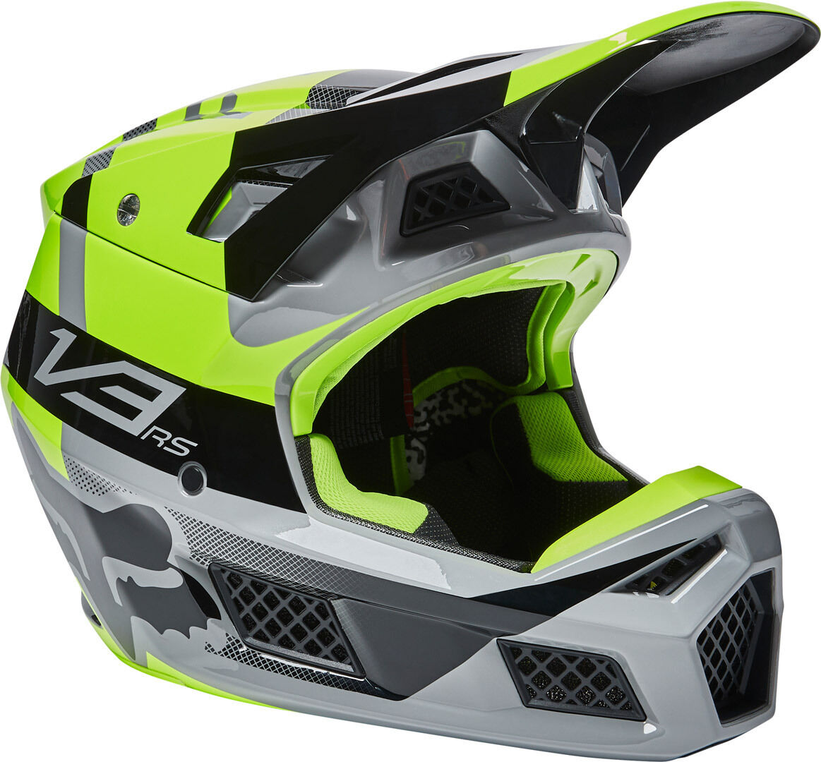 FOX V3 RS Riet Motocross hjelm XL Gul