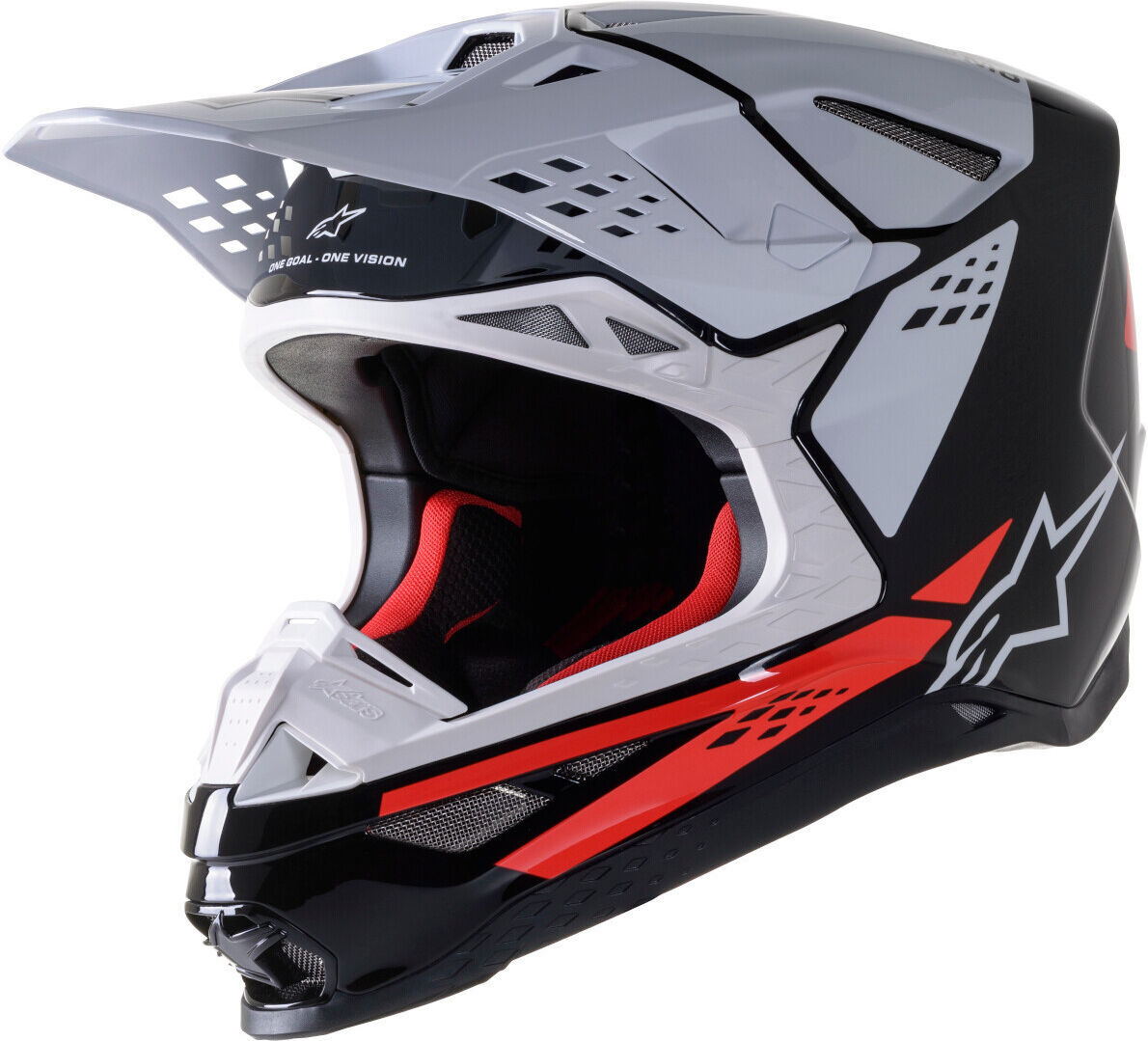 Alpinestars Supertech M8 Factory Motocross hjelm M Svart Hvit Rød