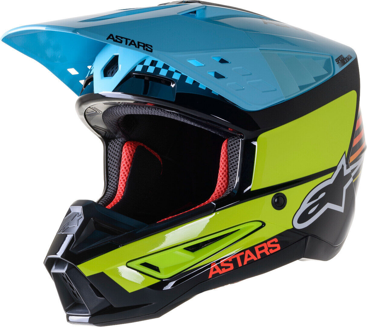 Alpinestars SM5 Speed Motocross hjelm S Svart Gul