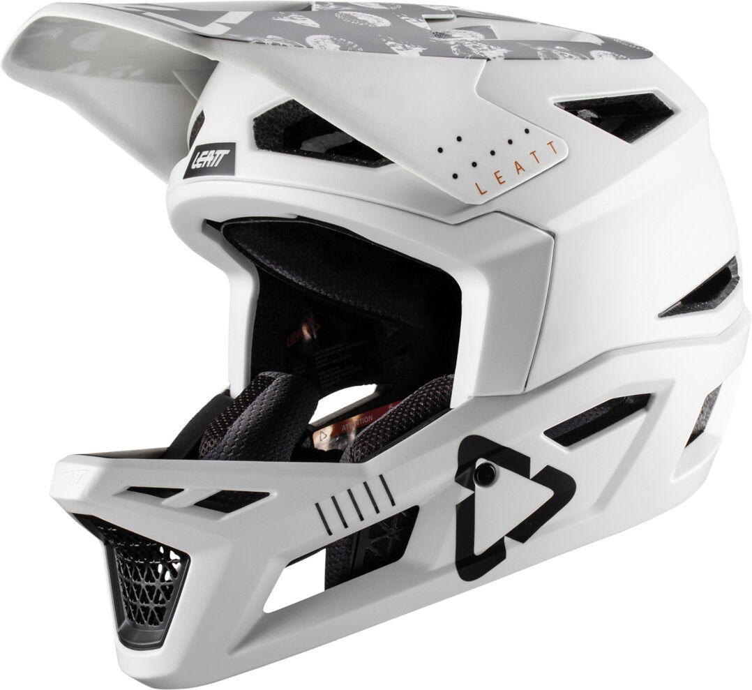 Leatt MTB Gravity 4.0 White Downhill-Hjelm L Hvit