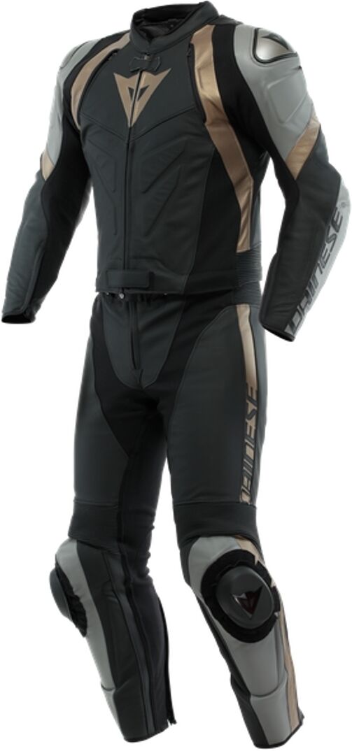 Dainese Avro 4 todelt motorsykkel skinn dress 50 Svart Hvit Rød