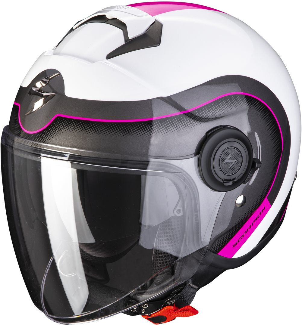 Scorpion EXO-City Roll Jet Hjelm M Hvit Rosa