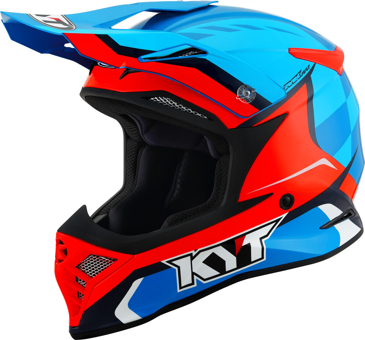 KYT Skyhawk Glowing Motocross hjelm M Rød Blå