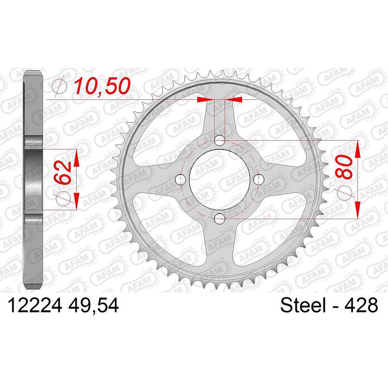 Afam Bakdrev, Stål #428 - Yamaha Tt125r Tt 125 R Lw/e/sw   54