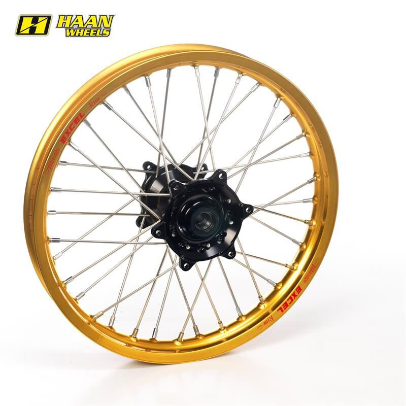 Haan Wheels Haan Framhjul 21x1,60 - Ktm/hq, 22mm Gull Ring/nippler/svart Nav/sølv Eiker