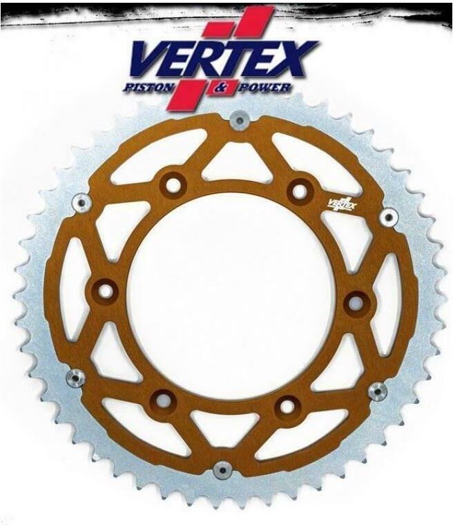 Vertex Bakdrev Duo - Ktm/hus/hq+, 50t Bi-Metall, Oransje, 520, Exc/sx/fe/fc++